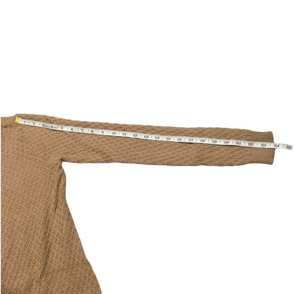 LOFT Sweater Dress Camel Hair Blend Long Sleeve Women's S Tan Modest Crewneck - Picture 7 of 9